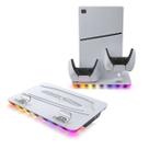 Suporte Multifuncional Base Cooler Carregador de Controle para Ps5 Fat Slim Pro