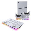 Suporte Multifuncional Base Cooler Carregador de Controle para Ps5 Fat Slim Pro - Dobe