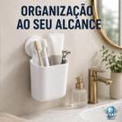 Suporte Multiuso Branco com Ventosa Adesiva Sem Furos para Banheiro e Cozinha Suporte Multiuso Branco com Ventosa Adesiva Sem Furos para Banheiro e Cozinha