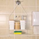 Suporte Multiuso Para Banheiro Cozinha Lavanderia 46x25x8,5cm Branco Suporte Multiuso Para Banheiro Cozinha Lavanderia 46x25x8,5cm Branco