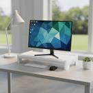 Suporte Notebook Base Elevada Monitor Teclado Plástico Branco