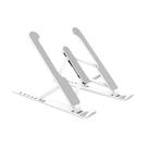 Suporte Notebook Base Laptop Apoio Netbook Ergonômico Design Dobrável Portátil Ajustável Universal 860 Branco Ajuda á Melhorar Alinhamento da Coluna