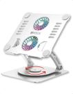 Suporte Notebook Hrebos Ajustável Alumínio 360 c/ 2 Coolers LED RGB Ergonômico Suporte Notebook Hrebos Ajustável Alumínio 360 c/ 2 Coolers LED RGB Ergonômico