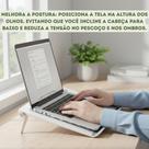 Suporte Notebook Laptop Para Mesa Dobrável Ajuste De Inclinação Ergonômico Conforto Postura Relaxa Ombros Coluna Reta