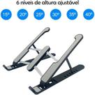 Suporte Notebook Preto Abs Reliza Ergonômico