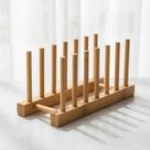 Suporte Organizador Bambu Porta 6 Pratos Multiuso Decoração