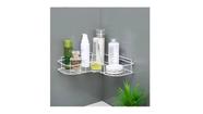 Suporte Organizador Canto Shampoo, Sabonete Banheiro Branco