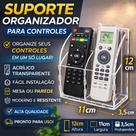 Suporte Organizador Controle Remoto Acrílico Transparente Para TV e Ar Condicionado