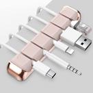 Suporte organizador de cabos AHASTYLE de 5 slots para cabo USB (rosa)