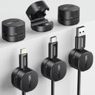 Suporte organizador de cabos UGREEN Magnetic, pacote com 6 unidades, preto
