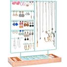 Suporte organizador de joias ProCase, colar de brinco de 6 camadas, azul