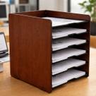 Suporte Organizador de Papel e Folha A4 para Escritório e Home Office MDF