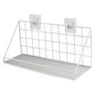 Suporte organizador Parede Decoração Branco Metal 35X12X15CM