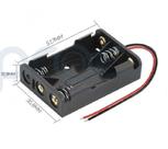 Suporte p/ 3 pilhas aaa peq. canoa preto