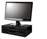 Suporte P/ Monitor 2 Gavetas Mdf Black Piano 3346 Souza