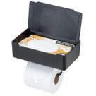 Suporte Papel Higienico Com Porta Celuar e Lenço 3M Preto