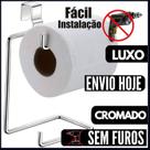 Suporte papel higiênico duplo para caixa acoplada cromado porta higienico aramado banheiro rolos descarga - loja do abençoado