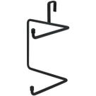 Suporte Papel Higiênico Horizontal Curvy Preto Em Aço Bel