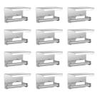 Suporte Papel Higienico Kit 12 Uni Inox Banheiro Lavabo Prateleira Apoio Celular Porta Objeto Multiuso Parede Resistente
