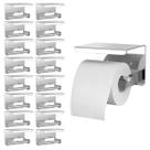 Suporte Papel Higienico Kit 16 Uni Inox Banheiro Lavabo Prateleira Apoio Celular Porta Objeto Multiuso Parede Resistente