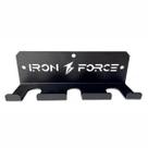 Suporte Para 03 Barras de Parede Musculação Iron Force Cor:Preto