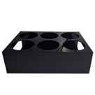 Suporte para 6 bisnagas originais fifo 473 ml acrílico preto sb6-2