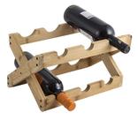 Suporte para 6 garrafas de Vinho Retrátil Ecokitchen Bambu 34x21 cm - Mimo Style - BM20291 Suporte para 6 garrafas de Vinho Retrátil Ecokitchen Bambu 34x21 cm - Mimo Style - BM20291