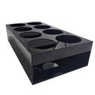 SUPORTE PARA 8 BISNAGAS ORIGINAIS FIFO 473 ml ACRÍLICO PRETO SB 8-2