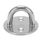 Suporte para amarracao de cabos ou cordas com olhal fixo e base de fixacao redonda, em aco inoxidavel aisi 316, utilizad