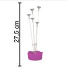 Suporte para Balão com Cachepô Rosa - 5 Hastes
