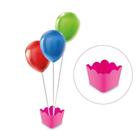 Suporte para Balões Cachepot com 3 Hastes - Rosa Claro - Ideal para Festas e Eventos