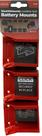 Suporte para bateria Stealthmounts Milwaukee M18 Red, pacote com 6
