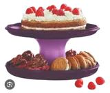 Suporte para bolos, fruteira, petisqueira roxa da tupperware