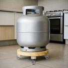 Suporte Para Botijão De Gás Rustico Vasos Plantas Com Rodinha