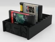 Suporte para cartuchos de Sega Genesis com bandeja de armazenamento para 8 cartuchos Suporte para cartuchos de Sega Genesis com bandeja de armazenamento para 8 cartuchos