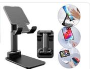 Suporte para celular de mesa de plastico preto 12,5x11x6,5cm