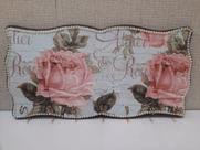 Suporte para Chaves Mdf Roses 7 Pinos 30x15x3cm