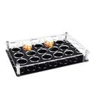 Suporte para copos GeryvTee, bandeja acrílica transparente, 24 xícaras