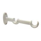 Suporte para Cortina Duplo Branco Prátiko com 2 - Bella Arte - Kit com Buchas e Parafusos 6" Suporte para Cortina Duplo Branco Prátiko com 2 - Bella Arte - Kit com Buchas e Parafusos 6"