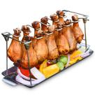 Suporte para coxas de frango RTT com 12 espaços em aço inox para churrasqueira Suporte para coxas de frango RTT com 12 espaços em aço inox para churrasqueira