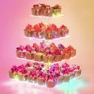 Suporte para cupcakes YestBuy Premium Acrylic Tower de 4 camadas com luz LED