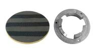 Suporte Para Disco de Limpeza Com tiras autocolantes COM Flange 350 mm Para Enceradeira BRALIMPIA