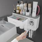 Suporte para escova de dentes iHave 3 copos montado na parede com dispensador