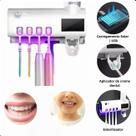 Suporte para Escovas de Dentes com Esterilizador UV e Pasta Automática