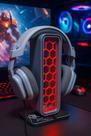 Suporte Para Fone de Ouvido Headset de Mesa Compativel Modelo Logitech Xbox Ps4 Ps5 e hyperx Base Branca