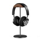 Suporte para fone de ouvido QinCoon Walnut Wood & Aluminium Black Suporte para fone de ouvido QinCoon Walnut Wood & Aluminium Black