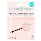 Suporte para Grampos de Cabelo Personalizados Button Press We R - 20 Peças