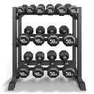 Suporte para halteres Jusgym, capacidade de 500 kg, aço de 3 camadas