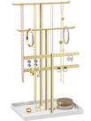 Suporte para Joias pickpiff Organizador Dourado de 37 cm para 80 peças Suporte para Joias pickpiff Organizador Dourado de 37 cm para 80 peças
