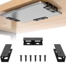 Suporte para laptop sob a mesa FOROIRON de 3 peças com prateleira e feltro